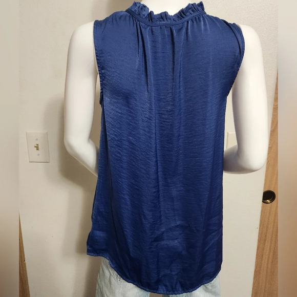 Merona‎ blue sleeveless blouse size small - Picture 7 of 10